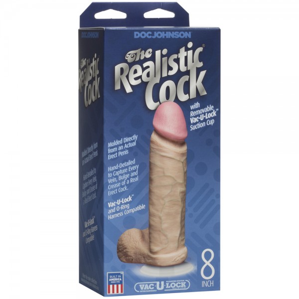 The Realistic Cock 8 Inch Dildo Flesh Pink (Doc Johnson) by www.whimzieme.com