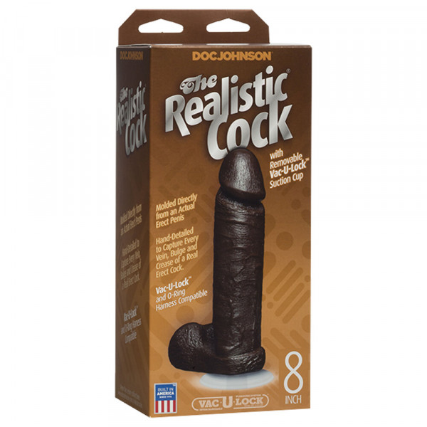 The Realistic Cock 8 Inch Dildo Black (Doc Johnson) by www.whimzieme.com