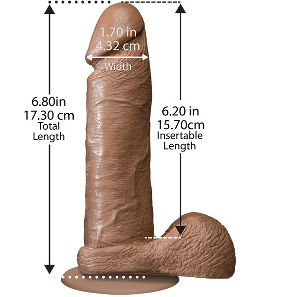The Realistic Cock 6 Inch Dildo Flesh Brown (Doc Johnson) by www.whimzieme.com