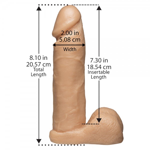 VacULock 8 Inch Realistic Cock Attachment Flesh Pink (Doc Johnson) by www.whimzieme.com