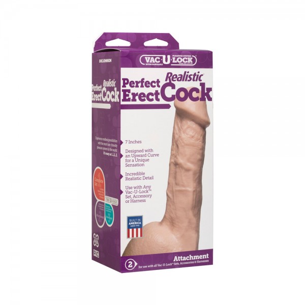 VacULock 7 Inch Perfect Erect Cock Attachment Flesh Pink (Doc Johnson) by www.whimzieme.com