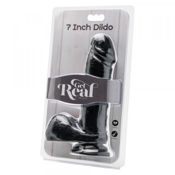 ToyJoy Get Real 7 Inch Dong With Balls Black (Toy Joy Sex Toys) by www.whimzieme.com