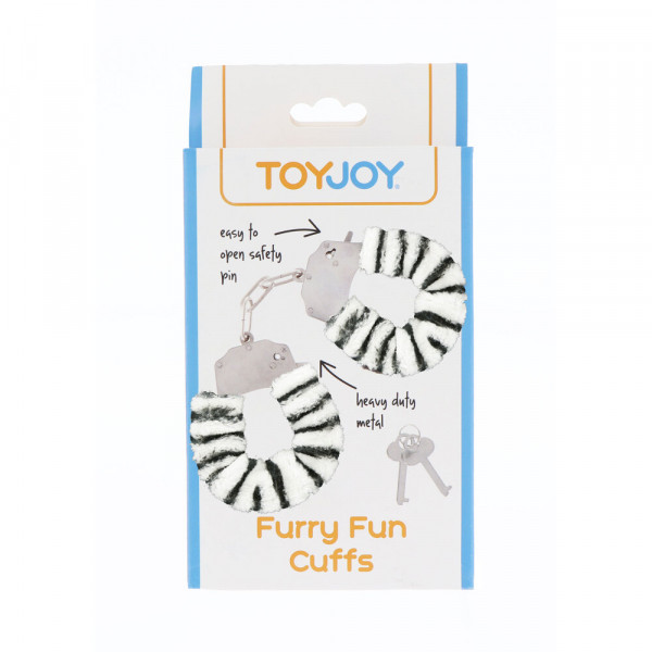 ToyJoy Furry Fun Wrist Cuffs Zebra (Toy Joy Sex Toys) by www.whimzieme.com