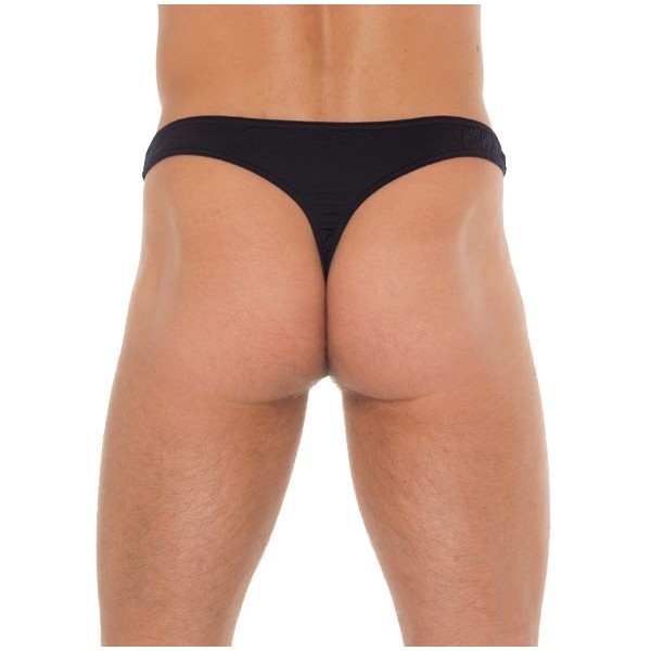 Mens Black GString With A Net Pouch (Rimba) by www.whimzieme.com