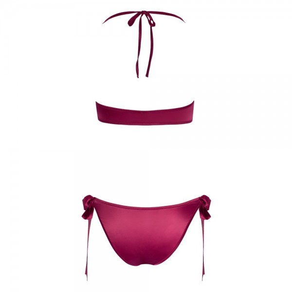 Cottelli Tie Up Bra And Briefs Set Red (Cottelli Collection) by www.whimzieme.com