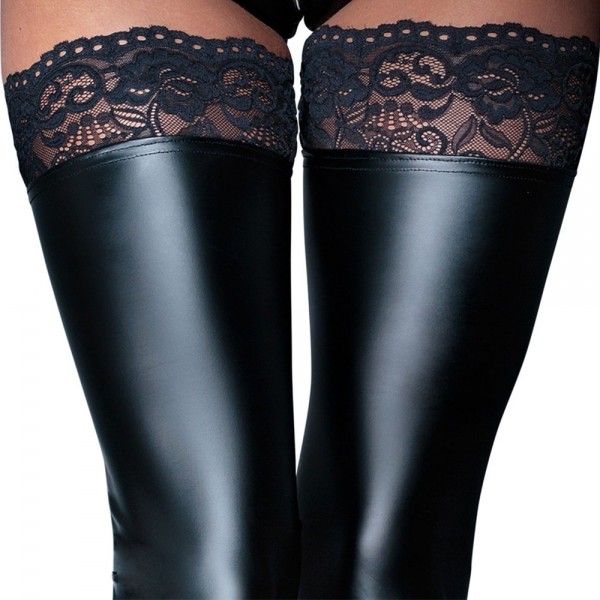 Noir Handmade Black Footless Lace Top Stockings (Various Toy Brands) by www.whimzieme.com