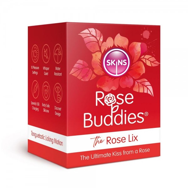 Skins Rose Buddies The Rose Flix Clitoral Massager Red (Skins Condoms) by www.whimzieme.com