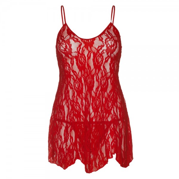 Leg Avenue Rose Lace Flair Chemise Red UK 14 to 18 (Leg Avenue Lingerie) by www.whimzieme.com