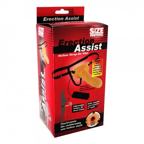 Size Matters Erection Assist Vibrating Hollow Strap On (Size Matters) by www.whimzieme.com