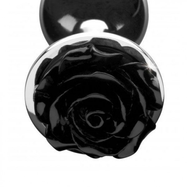 Booty Sparks Black Rose Anal Plug Large (XR Brands) by www.whimzieme.com