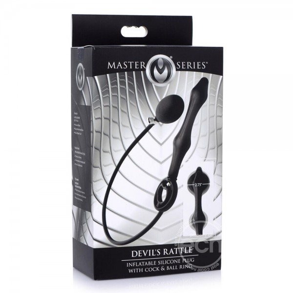 Master Series Devils Rattle Inflatable Anal Plug With Cock Ring (Master Series) by www.whimzieme.com