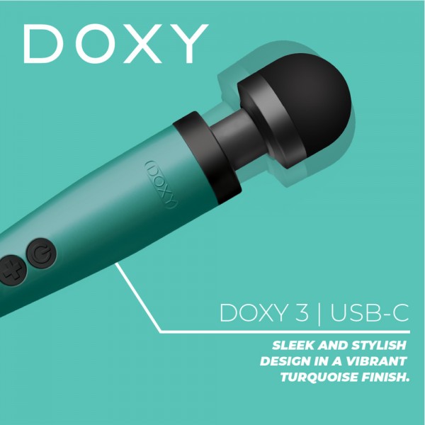 Doxy Wand 3 Turquoise USB Powered (Doxy Wand Massagers) by www.whimzieme.com