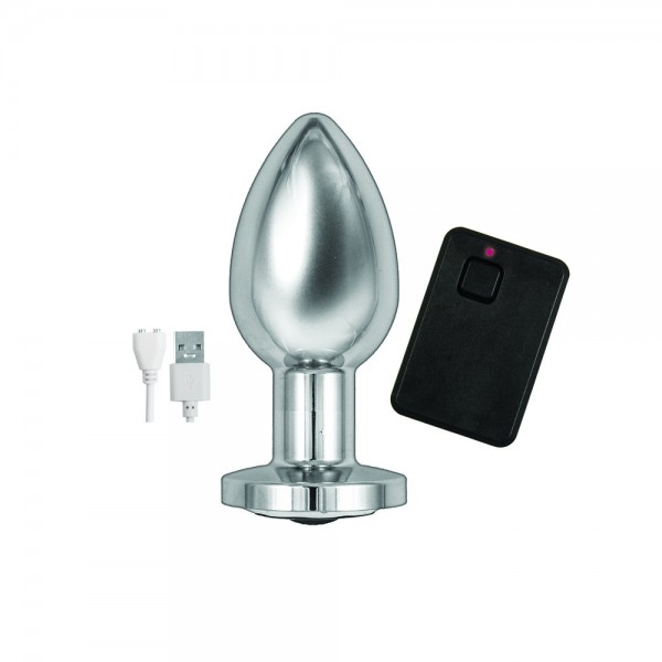 Ass Sation Remote Vibrating Butt Plug Silver (Nasswalk Toys) by www.whimzieme.com