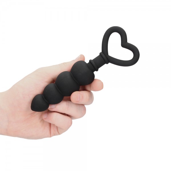 Ouch Silicone Anal Love Beads Black (Shots Toys) by www.whimzieme.com