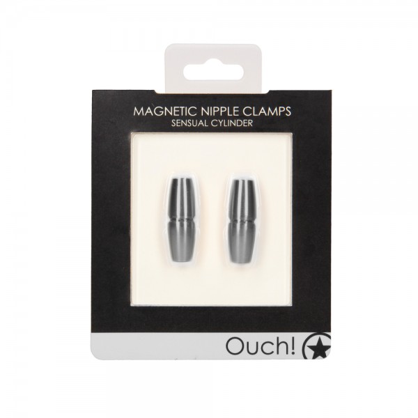 Ouch Magnetic Sensual Cylinder Nipple Clamps (Shots Toys) by www.whimzieme.com