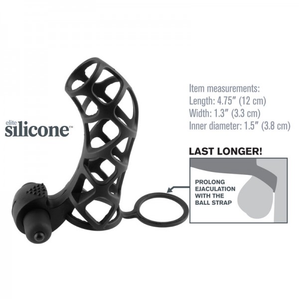 Fantasy Xtensions Silicone Extreme Power Vibrating Cock Cage (PipeDream) by www.whimzieme.com