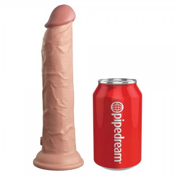 King Cock Elite 9 Inch Dual Density Vibrating Cock Flesh Pink (PipeDream) by www.whimzieme.com