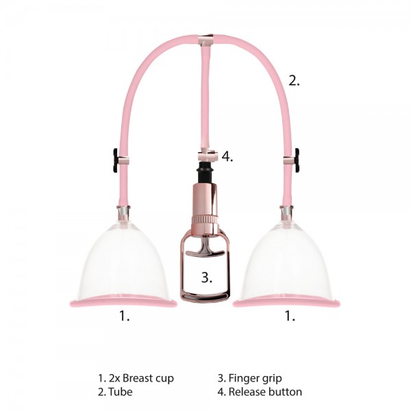 Pumped Breast Pump Medium Rose Gold (Shots Toys) by www.whimzieme.com