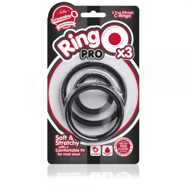 Screaming O RingO Pro X3 Cock Rings Black (Screaming O) by www.whimzieme.com