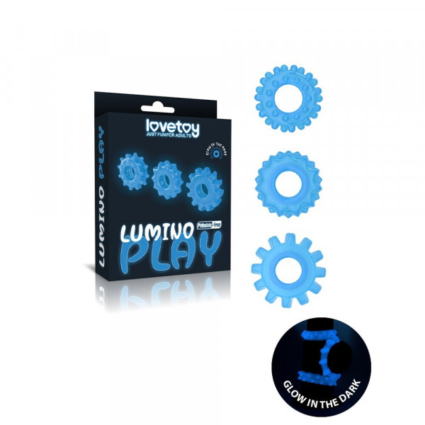 Lovetoy Glow In The Dark Lumino Play Cock Rings X3 (Lovetoy) by www.whimzieme.com