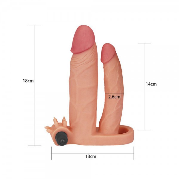 Lovetoy 1 Inch Vibrating Double Pleasure Extender (Lovetoy) by www.whimzieme.com