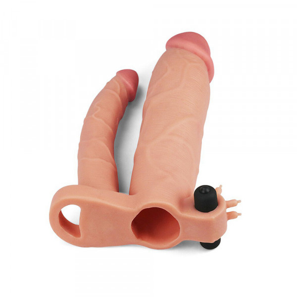 Lovetoy 3 Inch Vibrating Double Extender Flesh Pink (Lovetoy) by www.whimzieme.com