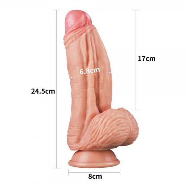 Lovetoy 10 Inch Dual Layered Silicone Cock (Lovetoy) by www.whimzieme.com