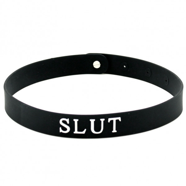 Black Silicone Slut Collar (Rimba) by www.whimzieme.com