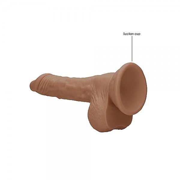 RealRock 7 Inch Dong With Testicles Flesh Tan (Shots Toys) by www.whimzieme.com