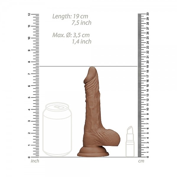 RealRock 7 Inch Dong With Testicles Flesh Tan (Shots Toys) by www.whimzieme.com