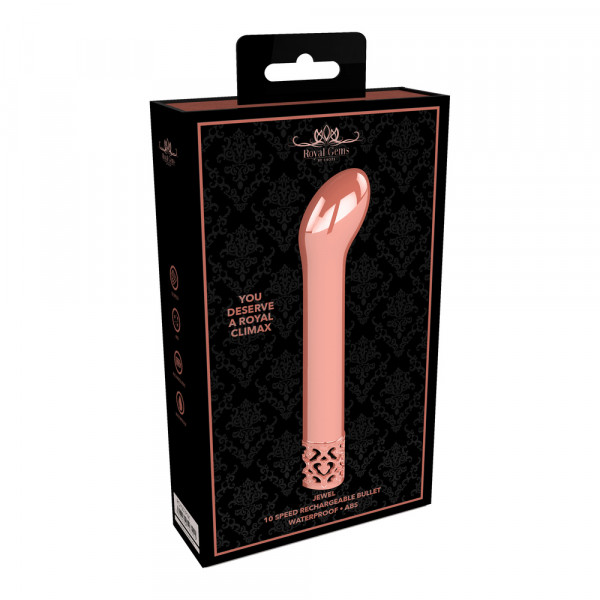 Royal Gems Jewel Rechargeable G Spot Bullet Rose Gold (Shots Toys) by www.whimzieme.com