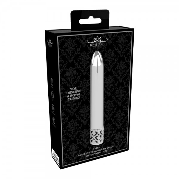 Royal Gems Shiny Rechargeable Bullet Silver (Shots Toys) by www.whimzieme.com