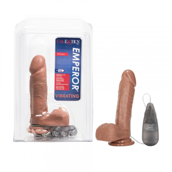 Emperor 6 Inch Life Like Vibrator Flesh Brown (California Exotic) by www.whimzieme.com