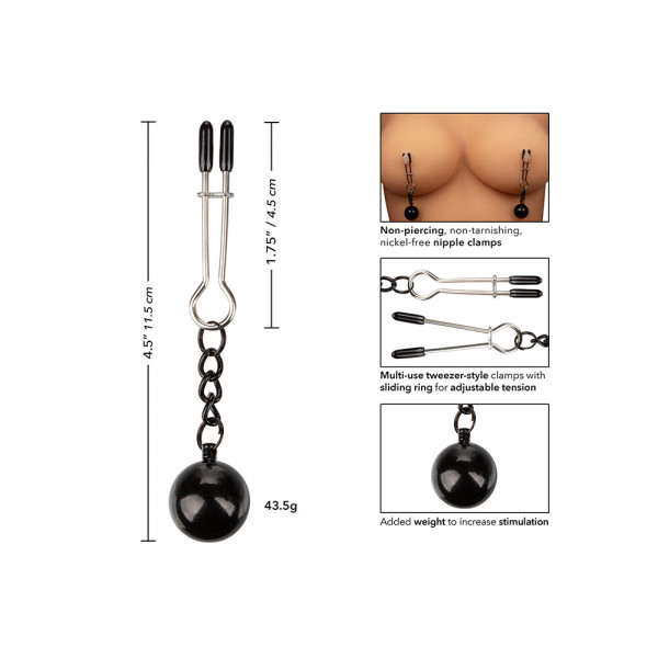 Nipple Grips Weighted Tweezer Nipple Clamps (California Exotic) by www.whimzieme.com