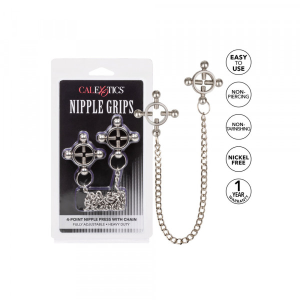 Nipple Grips 4 Point Nipple Press With Chain (California Exotic) by www.whimzieme.com