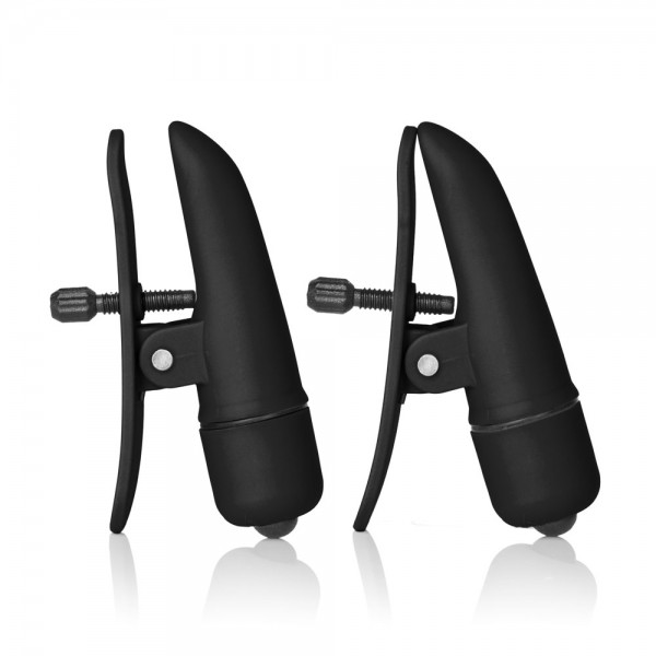 Nipplettes Vibrating Black Nipple Clamps (California Exotic) by www.whimzieme.com