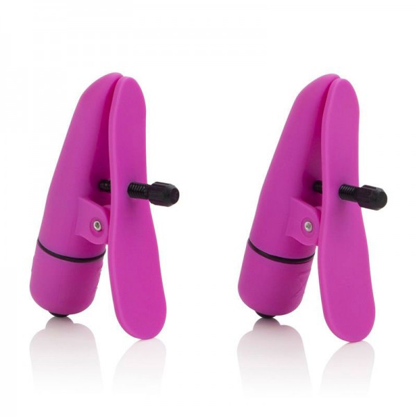 Nipplettes Vibrating Pink Nipple Clamps Adjustable (California Exotic) by www.whimzieme.com