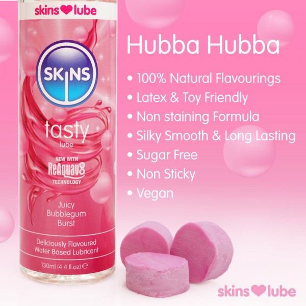 Skins Juicy Bubblegum Blast Waterbased Lubricant 130ml (Skins Condoms) by www.whimzieme.com