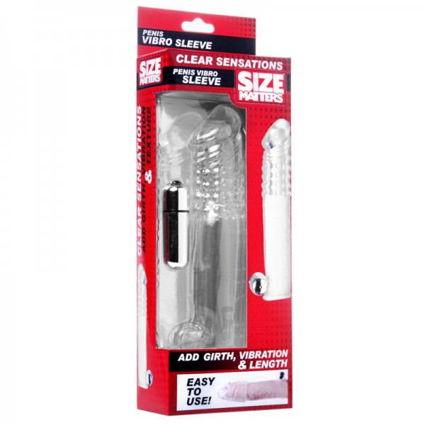 Size Matters Clear Vibrating Penis Sleeve (Size Matters) by www.whimzieme.com