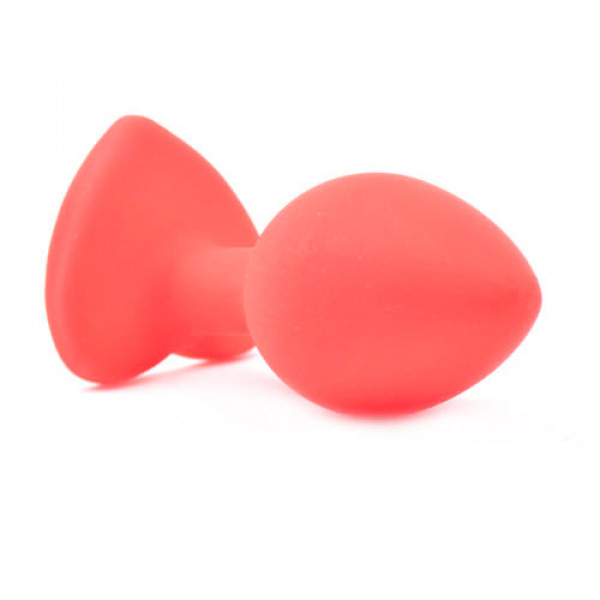 Small Heart Shaped Diamond Base Red Butt Plug (Various Toy Brands) by www.whimzieme.com