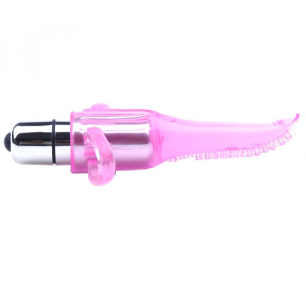 Clear Pink Vibrating Tongue Finger Vibrator (Various Toy Brands) by www.whimzieme.com