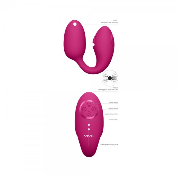 Vive Aika Pulse Wave And Vibrating Love Egg Pink (Shots Toys) by www.whimzieme.com