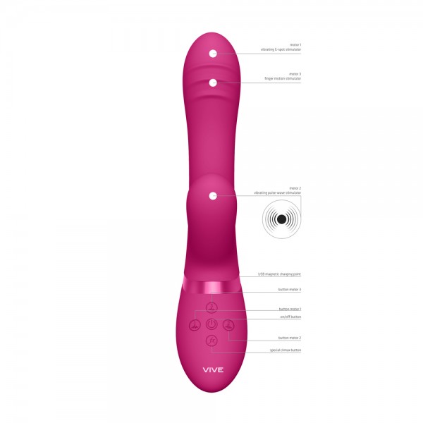 Vive Tani Finger Motion With Pulse Wave Vibrator Pink (Shots Toys) by www.whimzieme.com