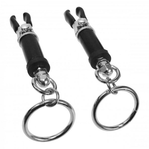 Bondage Ring Barrel Nipple Clamps (Master Series) by www.whimzieme.com
