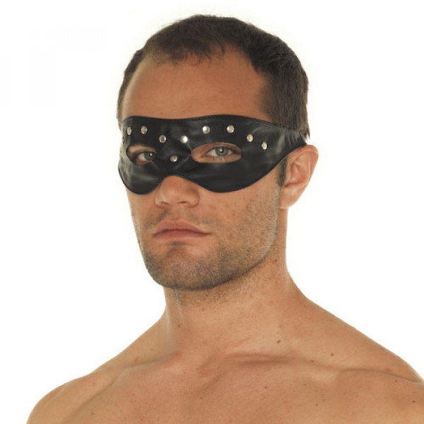Leather Open Eye Mask With Rivets (Rimba) by www.whimzieme.com